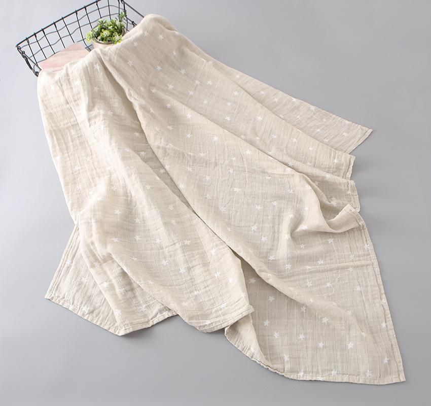 Ins Popular Original Cotton Bamboo Fiber Double-Layer Gauze Bath Towel Newborn Swaddling B