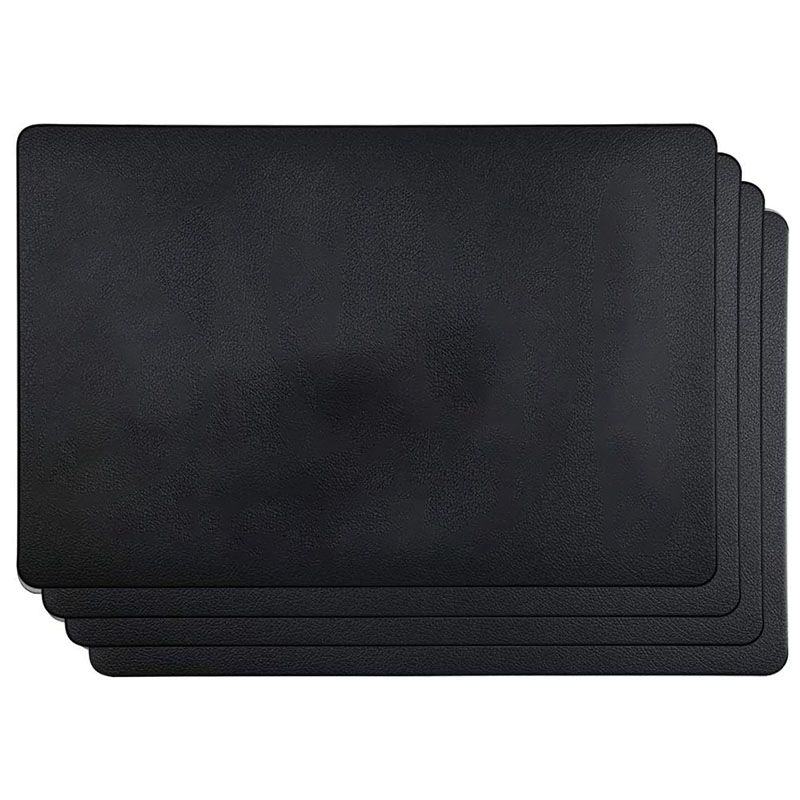 4PCS Heat-Resistant Placemats, Artificial Leather