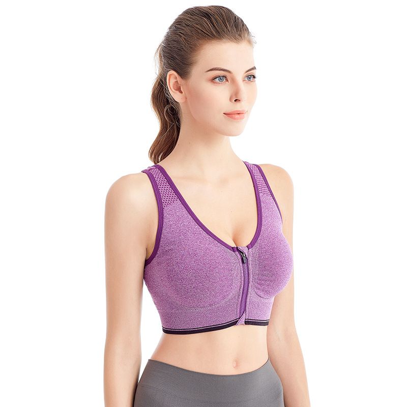 Sports Bra For Women Crop Tank Tops Fitness（Purple）