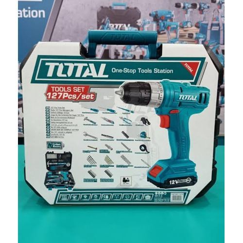 Tools Box Kit Set With 12V Lithium-Ion Cordless Drill Tool Set