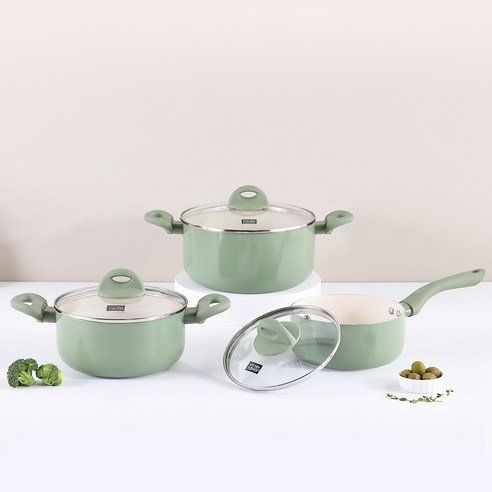 Kitchen Flower Cookin Induction Color Pot Set Of 3