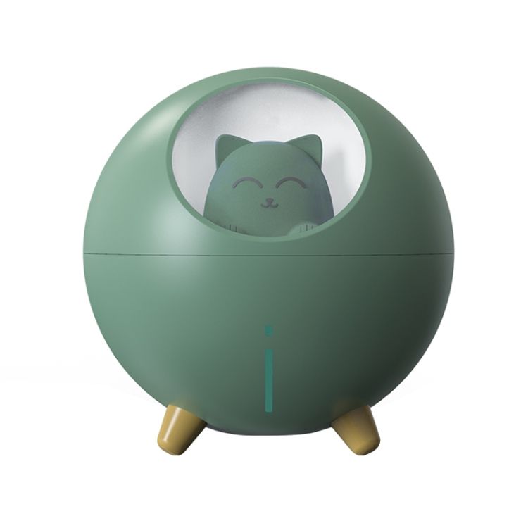 WT-TX5 USB Humidifier Mini Planet Cat Desktop Purifier Rechargeable Type Green