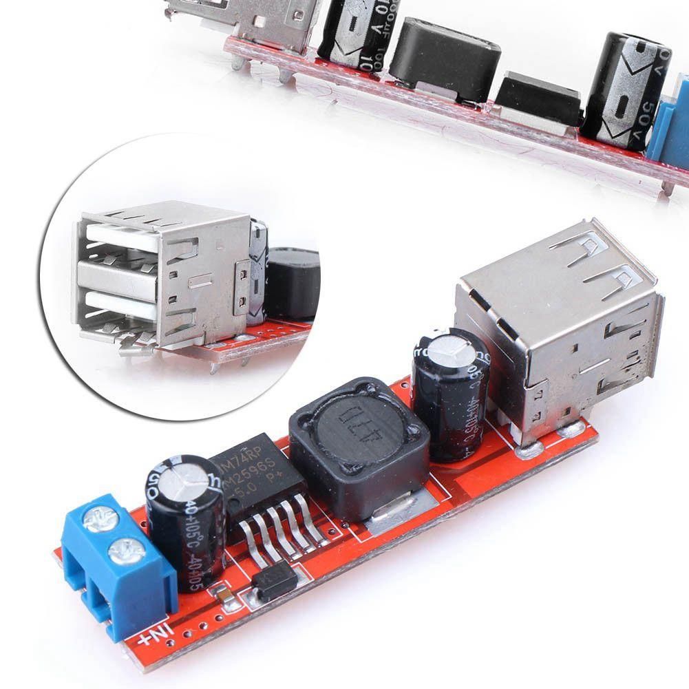 Dual USB 9V/12V/24V/36V to 5V Converter DC-DC 3A Step Down