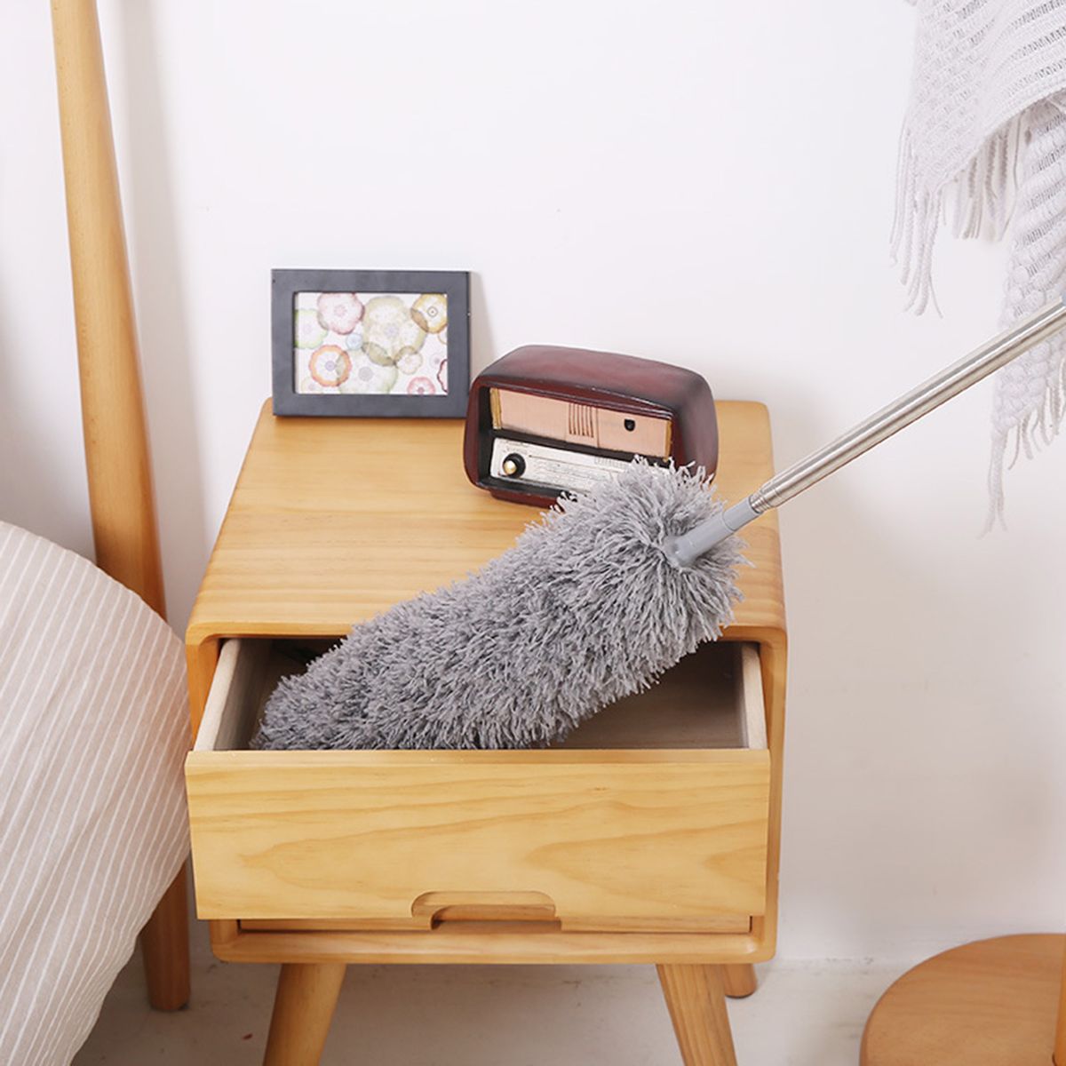 Microfiber Duster Long Telescopic Rod Flexible Head Home