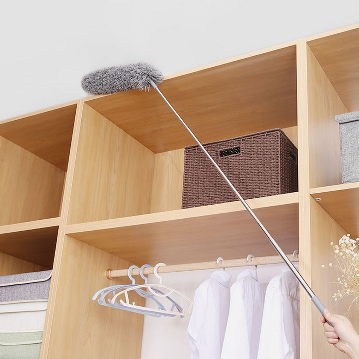 Microfiber Duster Long Telescopic Rod Flexible Head Home