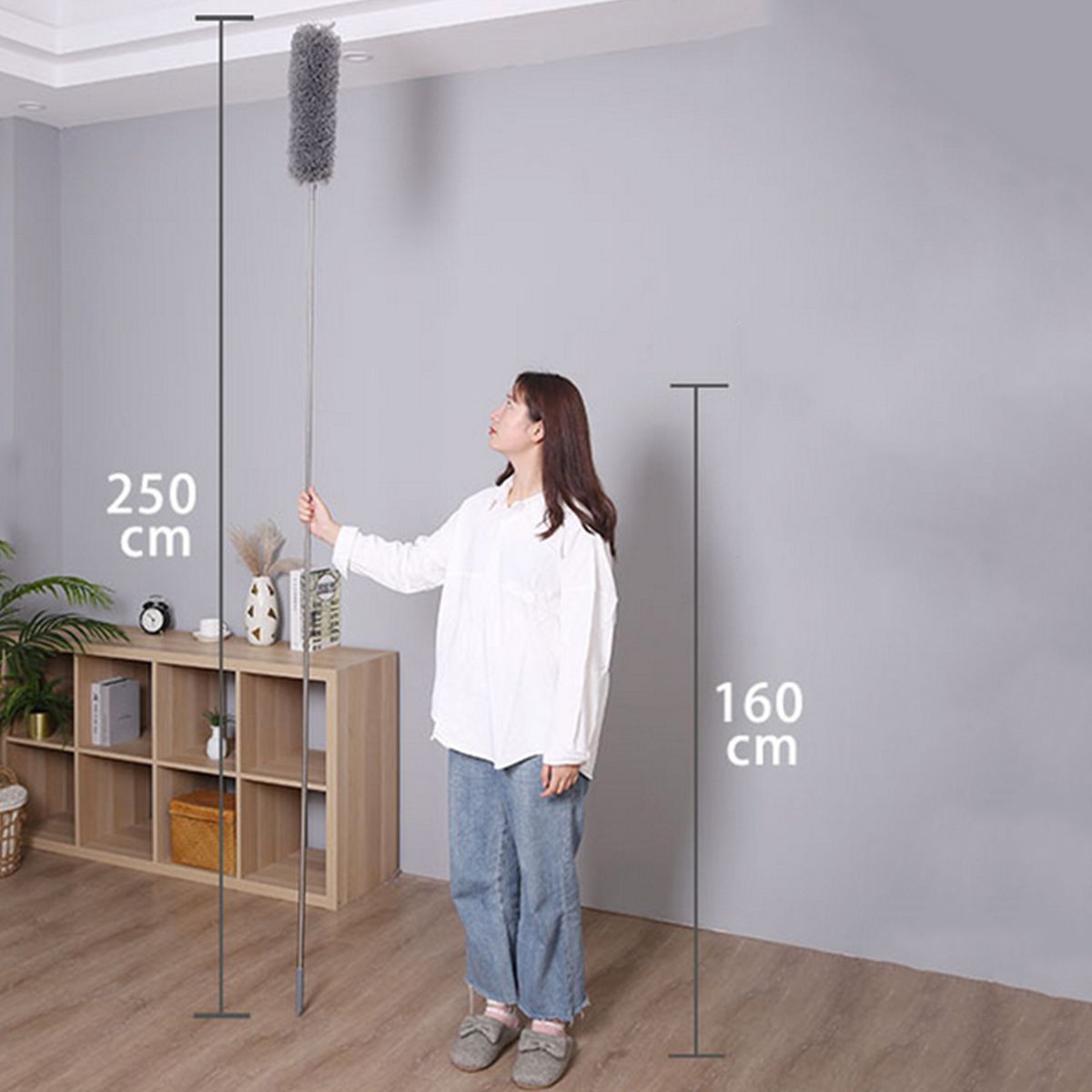 Microfiber Duster Long Telescopic Rod Flexible Head Home