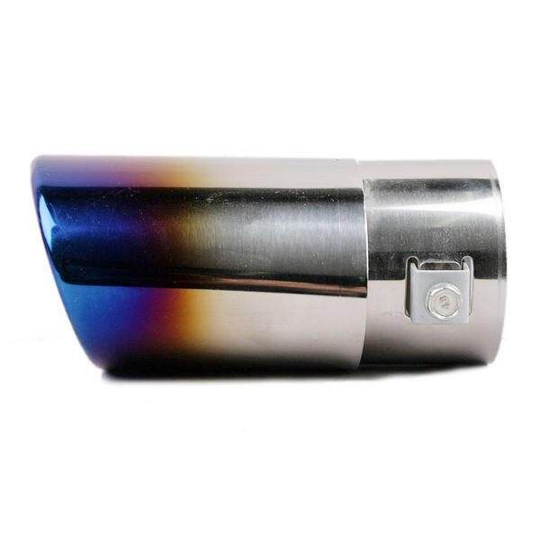 60mm Inlet Universal Car Stainless Steel Exhaust Tail Pipe Muffler Tip Trim Decorative