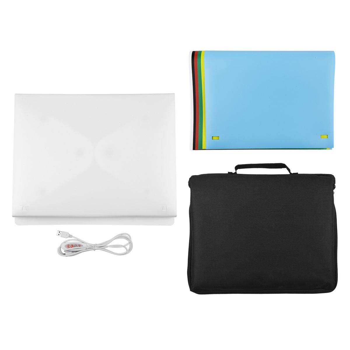 Folding Photography Light Box Photo Studio Tent Box LED Ring