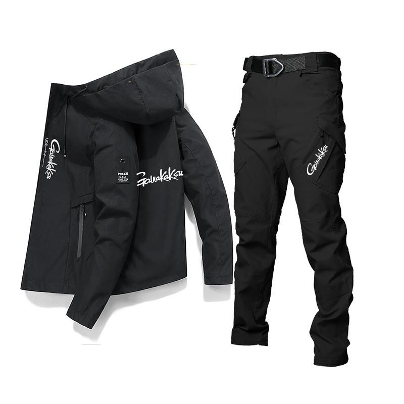 Spring Summer Outdoor Sports Waterproof Clothing Fishing Sets Fishing Clothes Jacket Pants Sun Protection Casual Solid Shirts