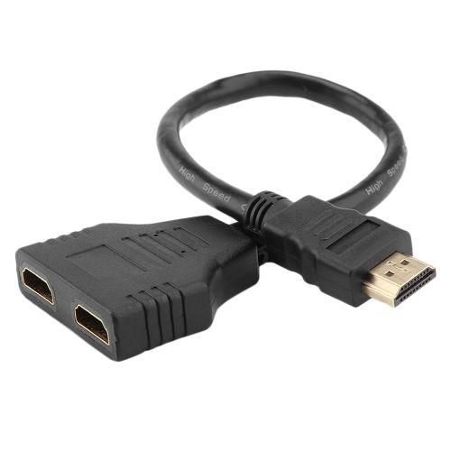 Hdmi Splitter One In Two Hdmi Male To Double Female Adapter