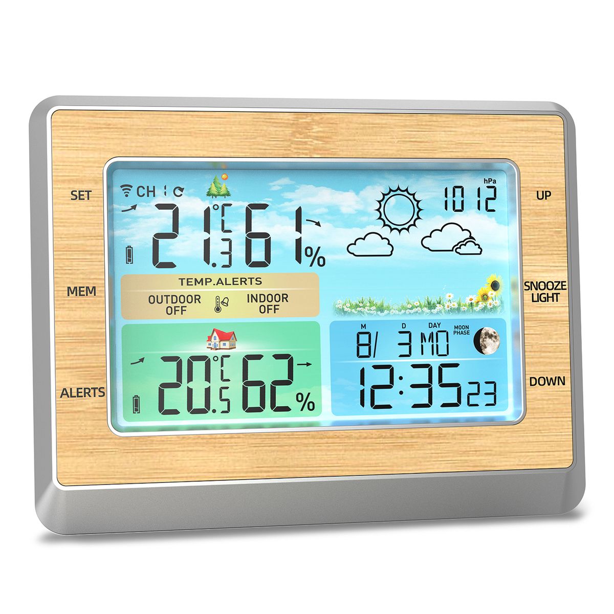 Weather Station Wireless Indoor Outdoor Thermometer 6 Inch
