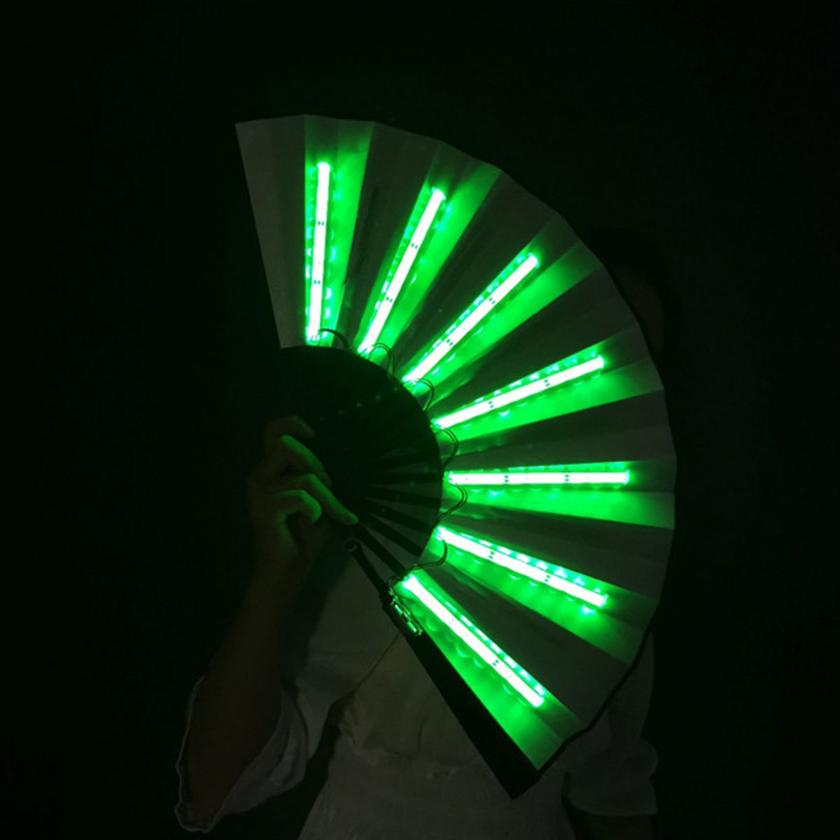 Chinese Japanese Style LED Glowing Fan Party LED Hand