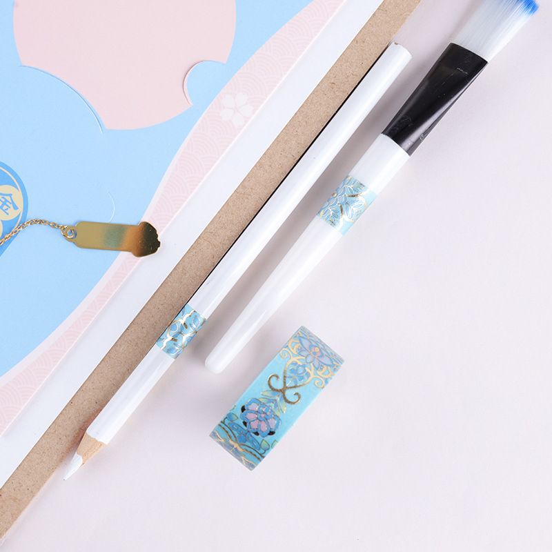 10pcs Lot Golden Foil Flowers Washi Tapes For Scrapbooking