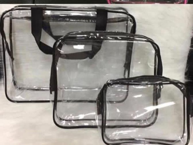 3 In 1 Transparent Multi Purpose Bag