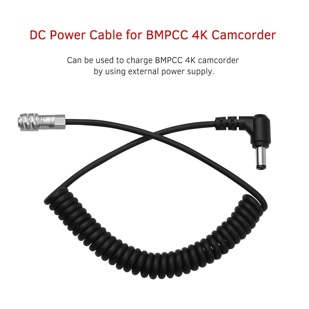 Andoer Blackmagic Pocket Cinema Camera 4K (BMPCC 4K) Camcorder Locking DC Power Cable Wire