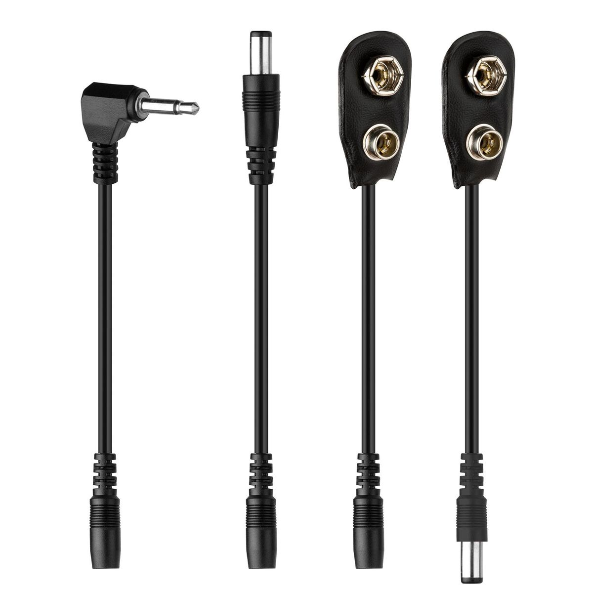 Caline CP-07A Guitar Effects Power Supply Adapter DC 9V 1A with 5-Way Daisy Chain Cable Reversed Polarity Cables Battery Clip Cables