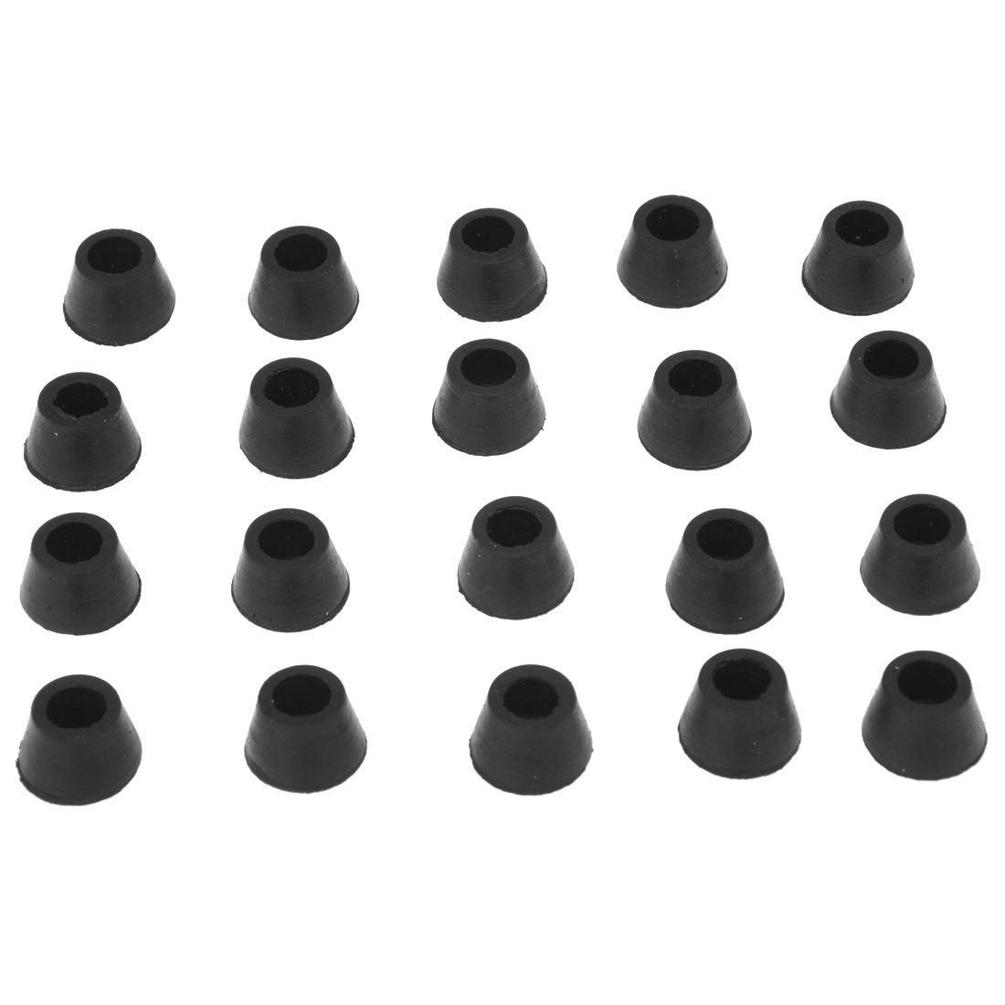 20PCS Black Chair Couch Table Rubber Furniture Leg End