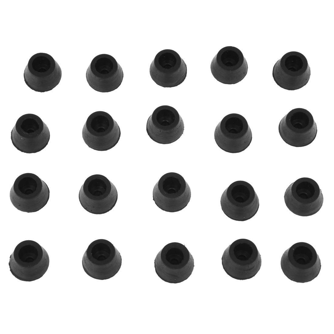 20PCS Black Chair Couch Table Rubber Furniture Leg End