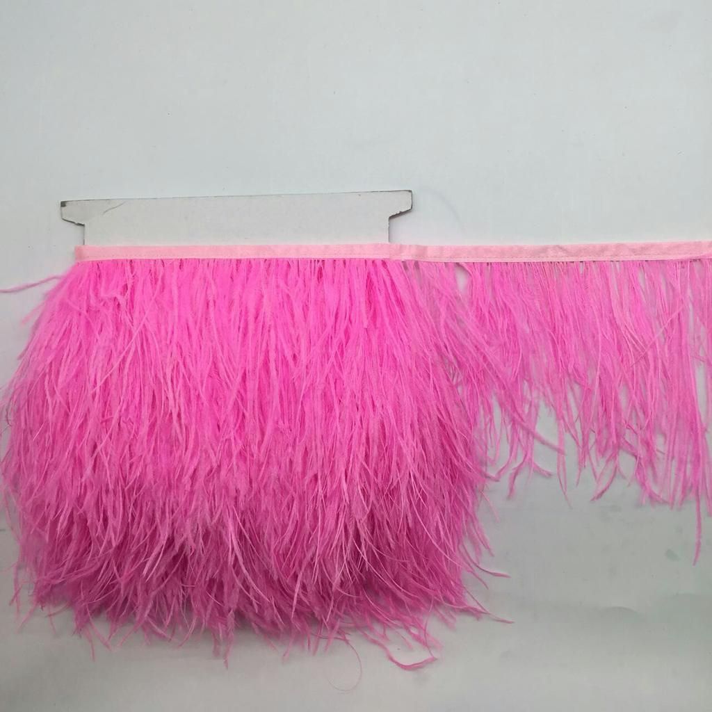 Ostrich Feather Sewing Appliques Decor Clothing Dancer DIY Deep Pink
