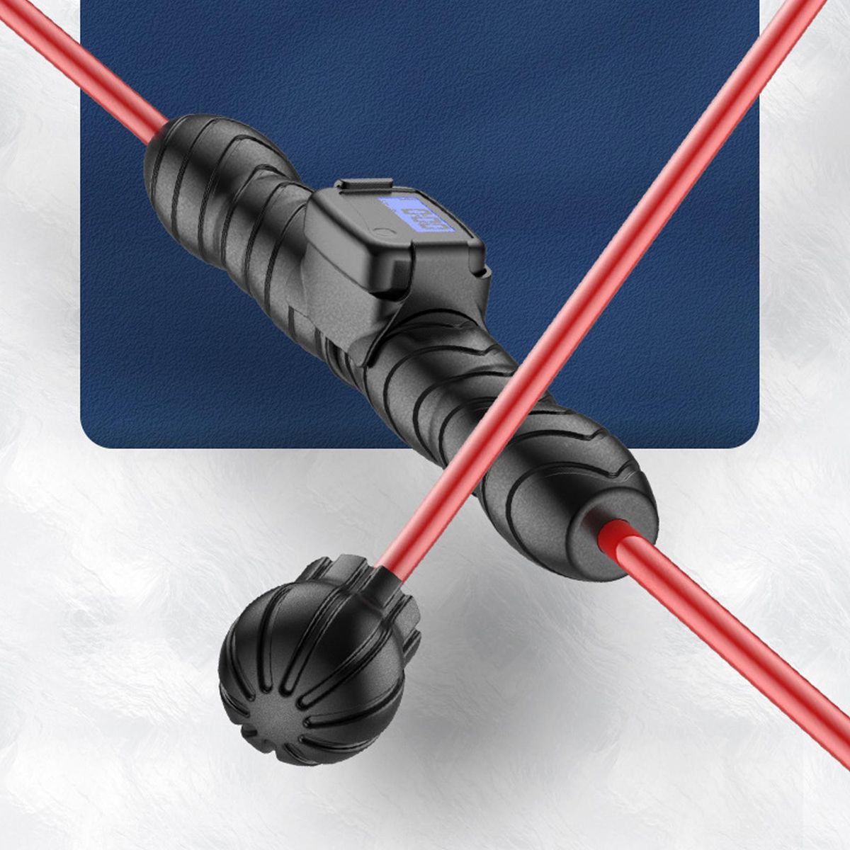 Fitness Bar Counting Function Elastic Workout Rod High-Frequency Vibration Exercise Stick Functional Training Muscle Train Fat Burning Fitness Stick Detachable Total Body Exercise Rod