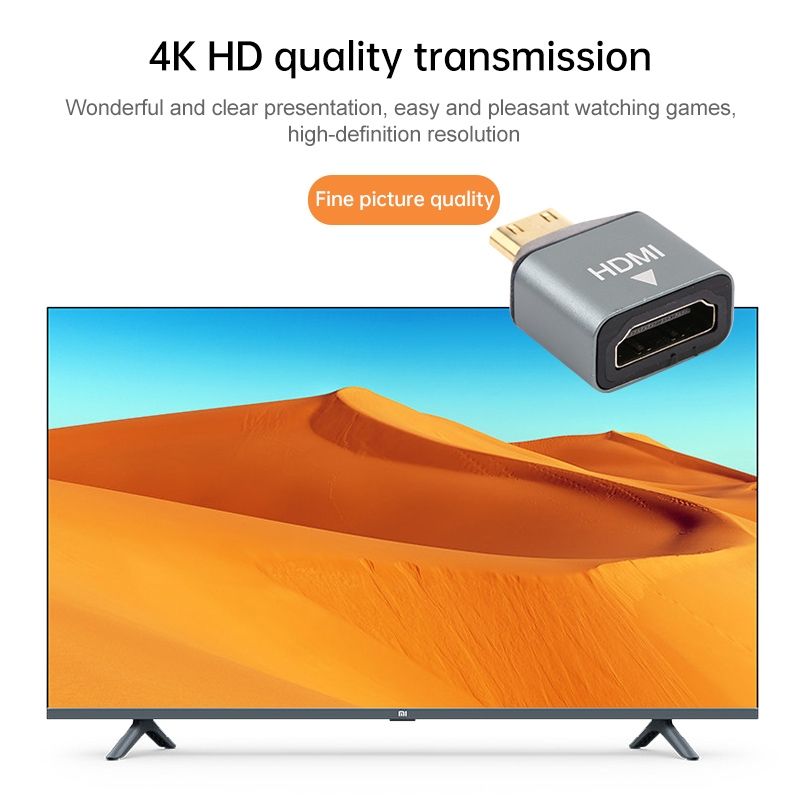 Mini HDMI Male To HDMI Female Gold-plated Head Adapter