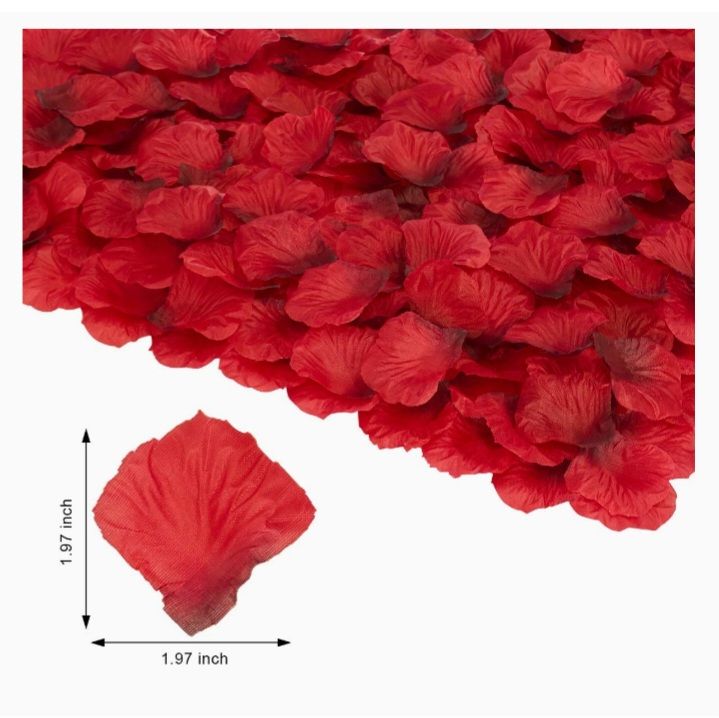 100Pcs Artificial Silk Red Rose Petals