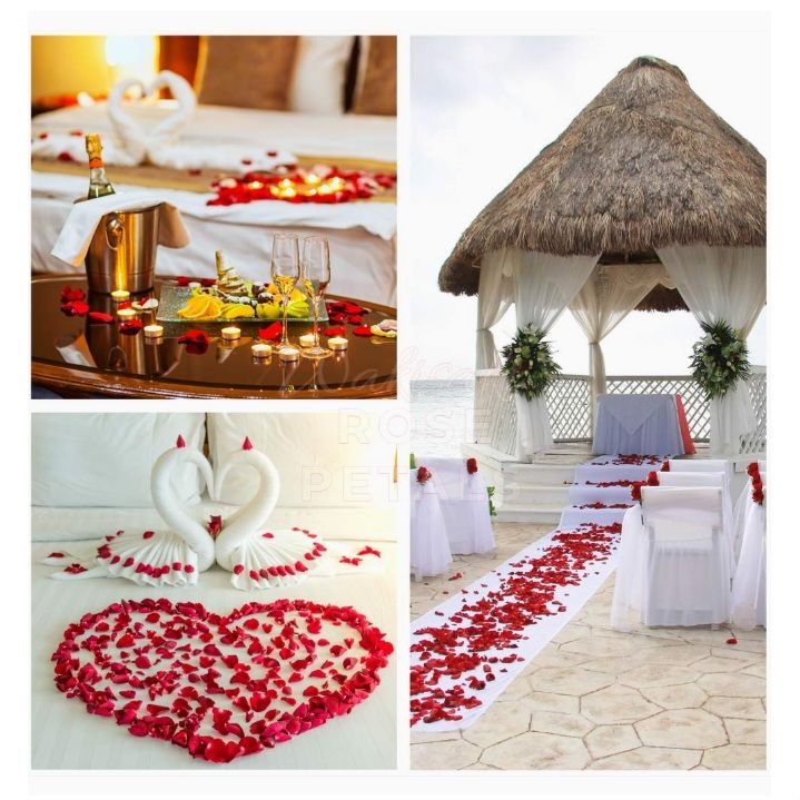 100Pcs Artificial Silk Red Rose Petals