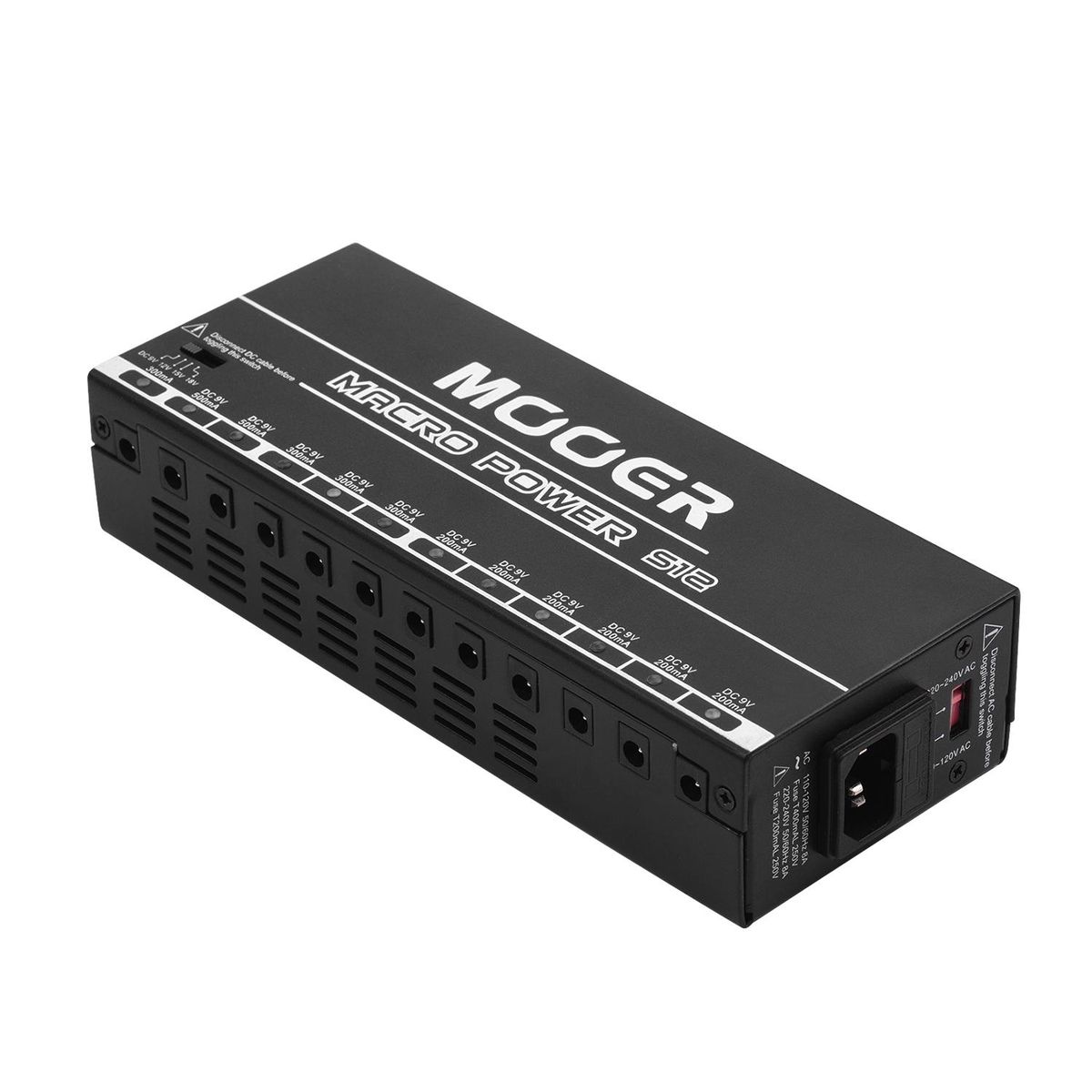 MOOER MACRO POWER S12 Professional Guitar Effect Power Supply Station Distributor 12 Isolated DC Outputs 9V/12V/15V/18V Metal Shell