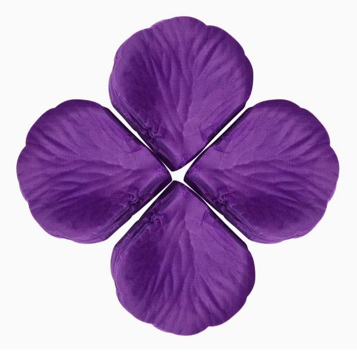 100Pcs Artificial Silk Purple Rose Petals