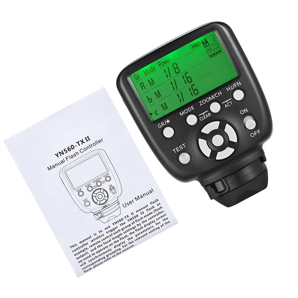 YN560-TX II Manual Flash Trigger Remote Controller LCD Transmitter for Nikon DSLR Camera to YN560III/YN560IV/YN660/YN968N/YN860Li Speedlite RF-602/RF603/RF603 II/RF605 Receiver