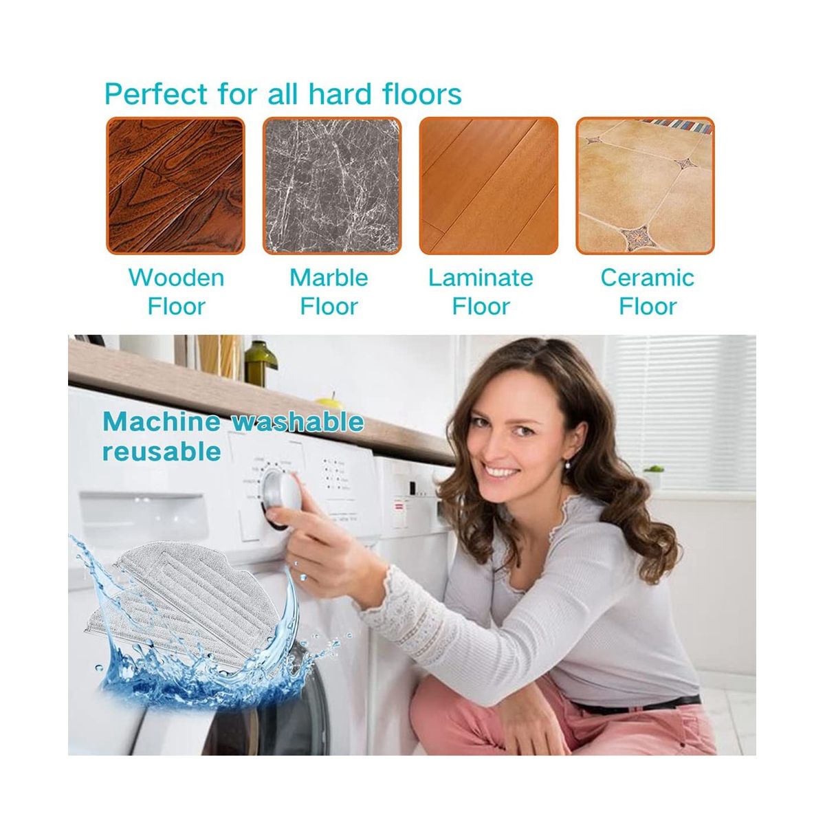 Vacuum Mop Repment Pads for MaxV S7 MaxV Plus S7 MaxV Ultra S7 S7 Hard Floor Cloth