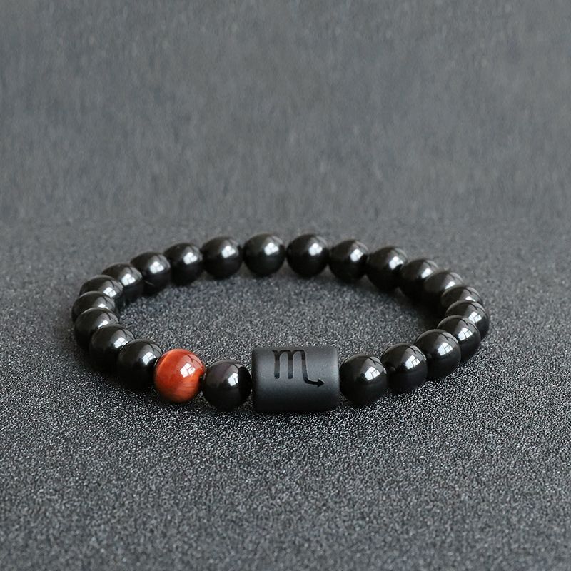 2Pcs/Set Couple Obsidian Bracelets Gift For Best Friends Lovers Valentines