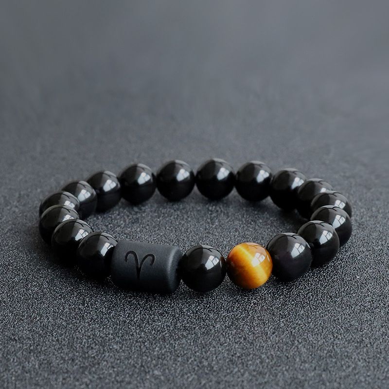 2Pcs/Set Couple Obsidian Bracelets Gift For Best Friends Lovers Valentines