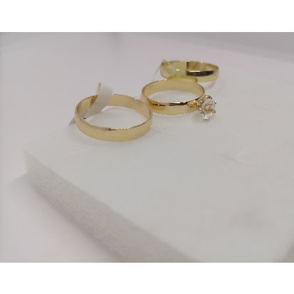 3pcs Plain Wedding Ring Set