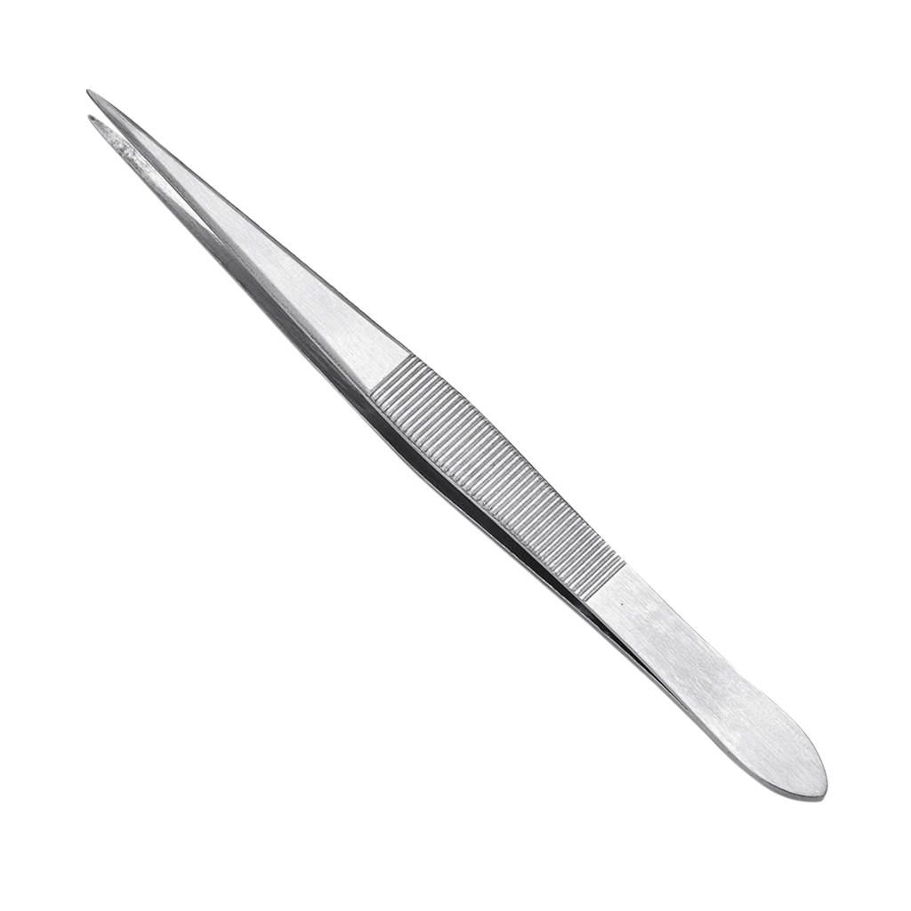 Tweezers For Eyelash Extension Straight Pointed Stainless Steel