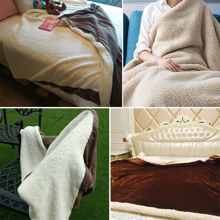 Sofa Blanket Double Thick Cashmere Coral Fleece Blanket