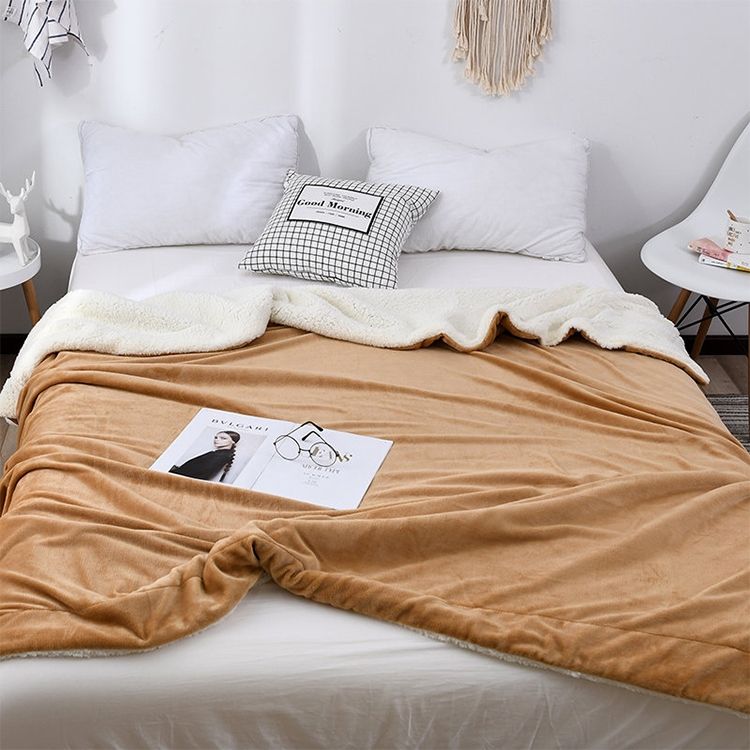 Sofa Blanket Double Thick Cashmere Coral Fleece Blanket
