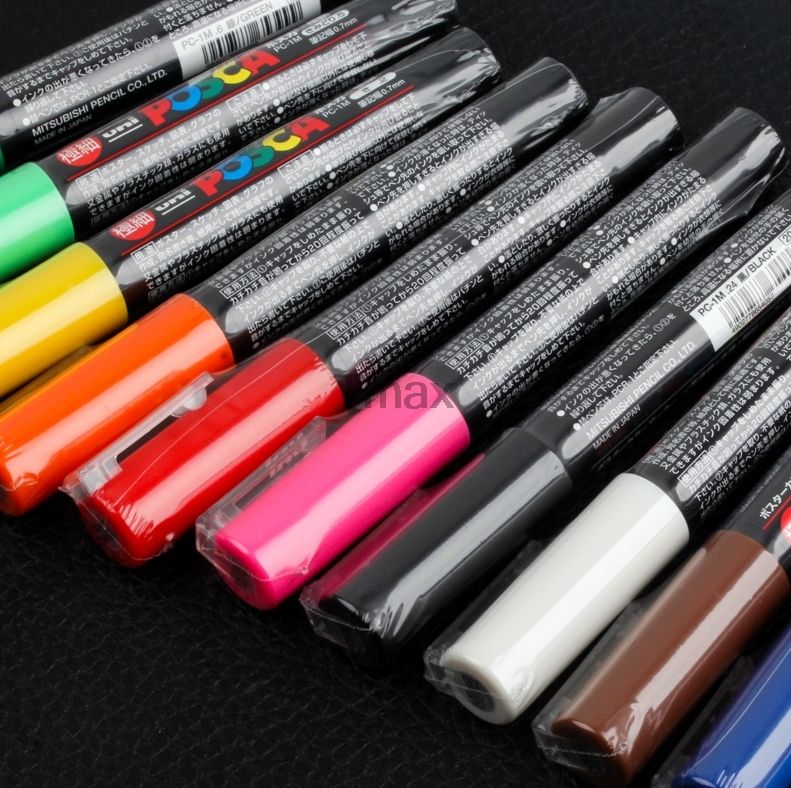 12 Colors Set Mitsubishi Uni Posca Pc-1m Paint Mar