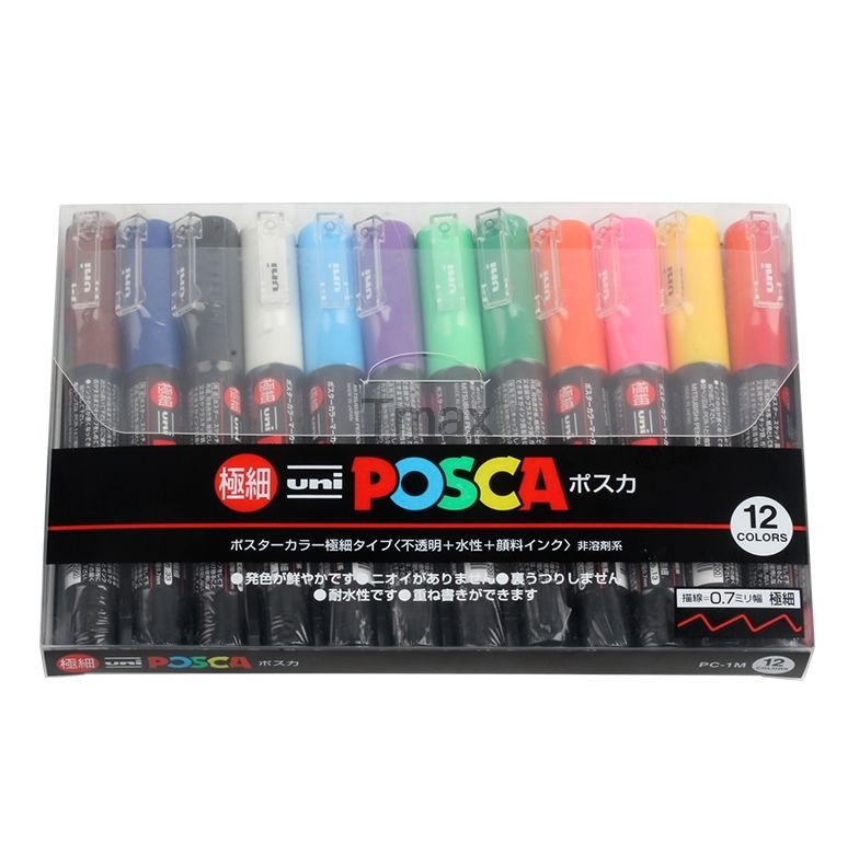 12 Colors Set Mitsubishi Uni Posca Pc-1m Paint Mar