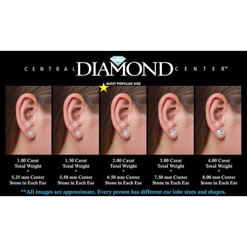 14K Gold Post & Sterling Silver Pure Brilliance Zirconia 3