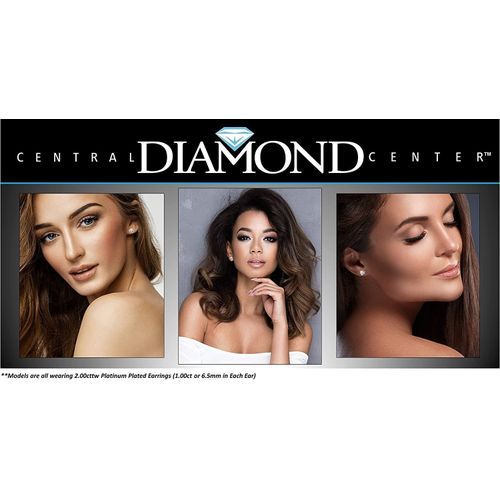 14K Gold Post & Sterling Silver Pure Brilliance Zirconia 3