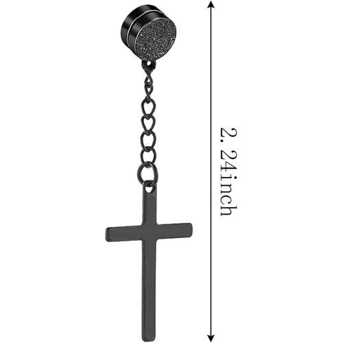 NEWITIN 3 Pairs Magnetic Stud Earrings For Men Stainless