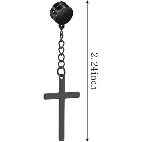 NEWITIN 3 Pairs Magnetic Stud Earrings For Men Stainless