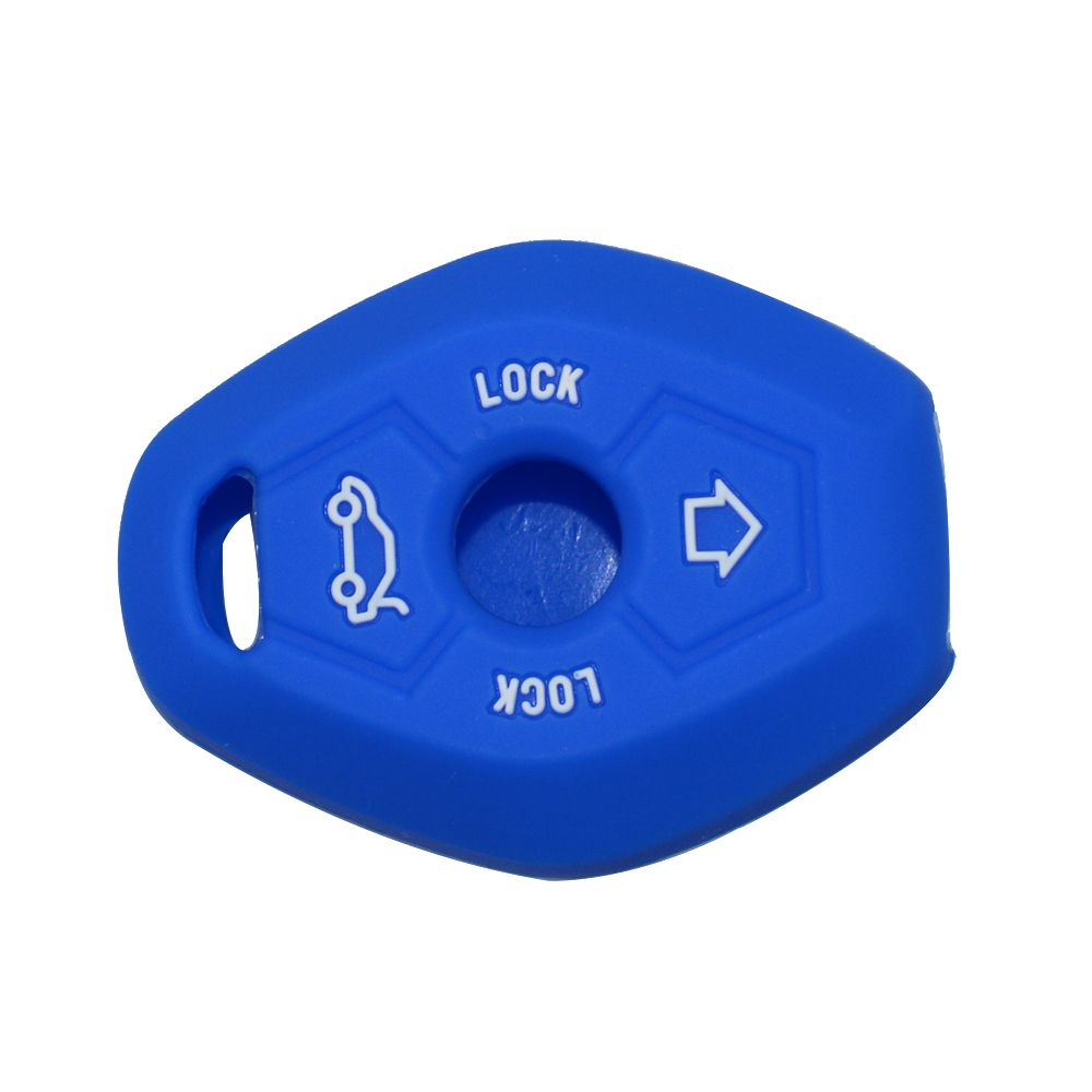 Silicone Key Remote Case Cover Fob Set Protective Accessaries Fit FOR BMW X3 X5 Z3 Z4 3 5 7 Series E38 E39 E46 E83-Blue