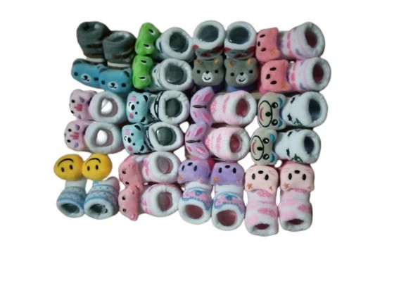 Babies  Booties Gift Set Socks 12 Pairs - Multicoloured