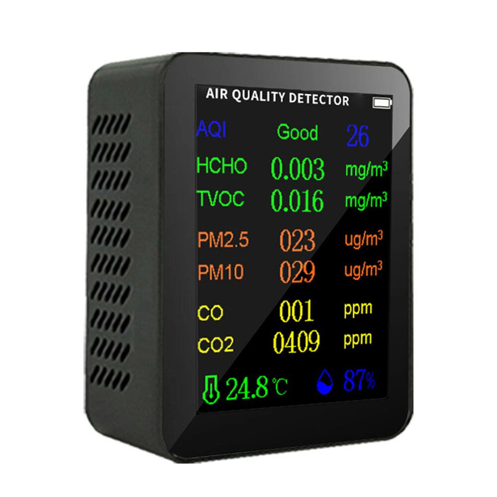 9 In 1 PM2.5 PM10 HCHO TVOC CO CO2 Meter Digital Temperature