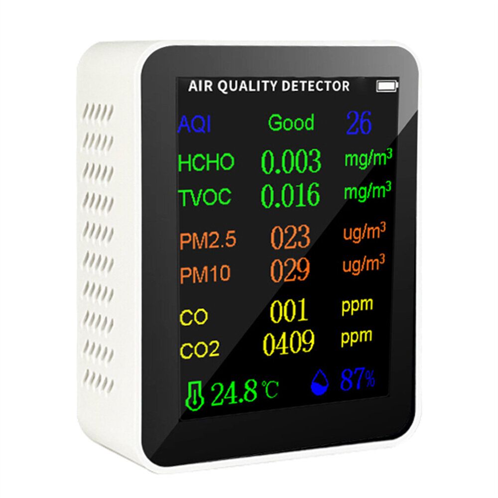 9 In 1 PM2.5 PM10 HCHO TVOC CO CO2 Meter Digital Temperature