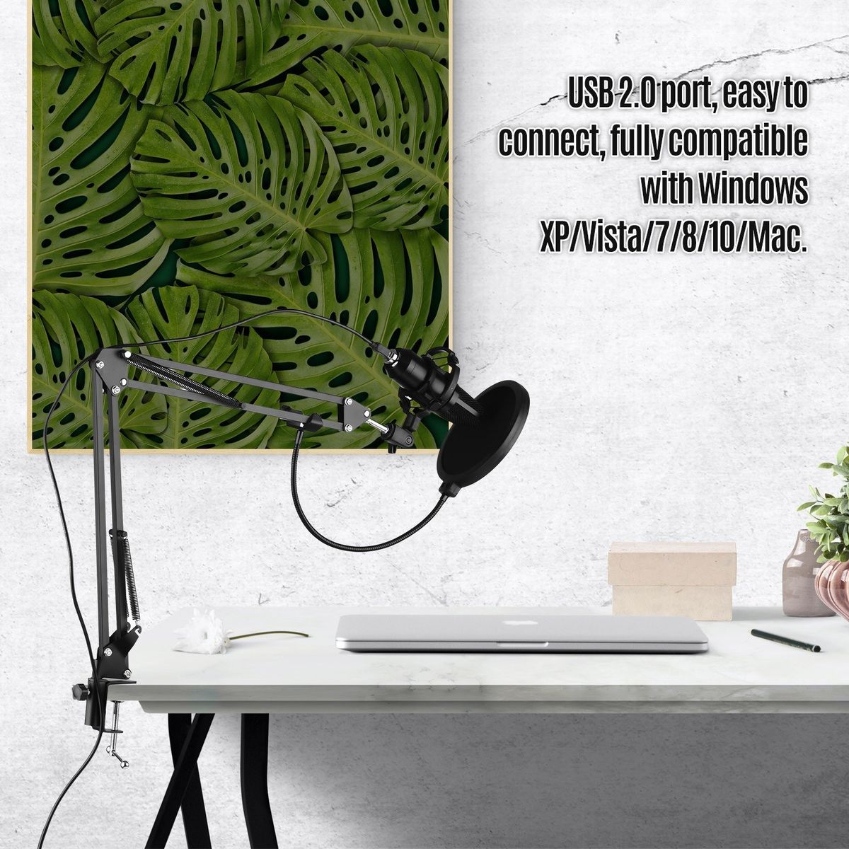 USB Professional PC Microphone Set Cardioid 192KHz/24Bit