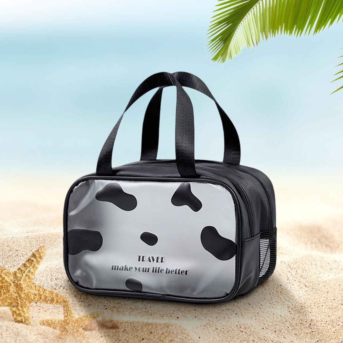 Outdoor Beach Bag Clothes Beach Supplies Storage Black