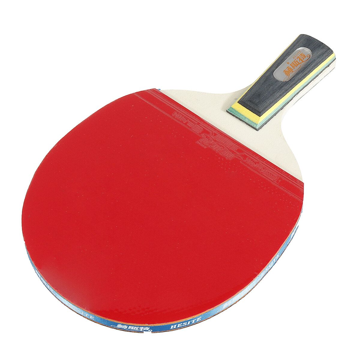 1x Single Wood Rubber Professional Table Tennis Racket Paddle Bat With Cover Bag Chili Red